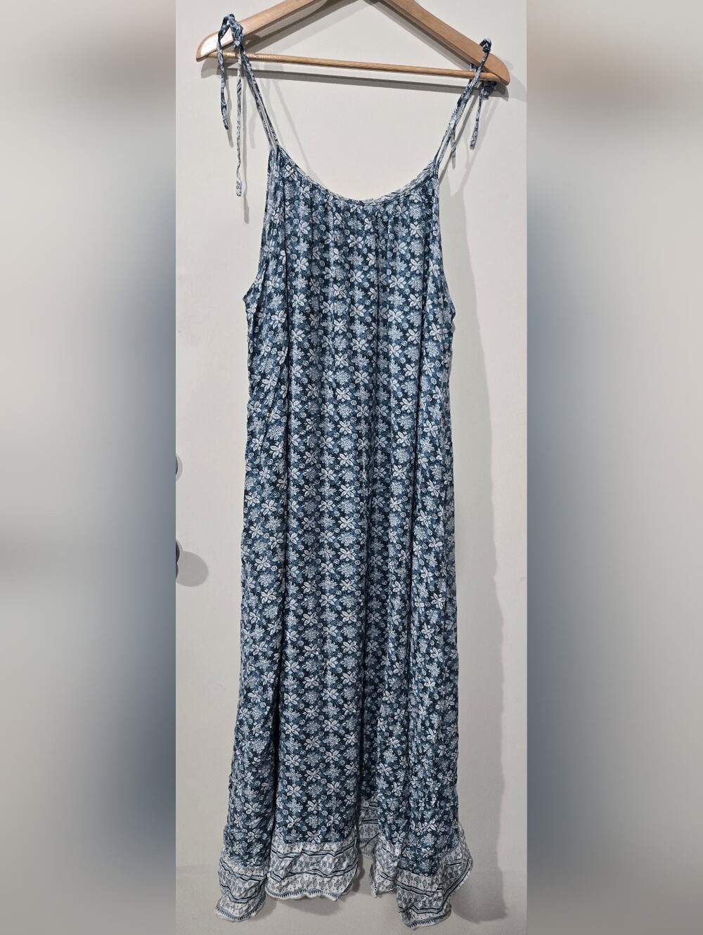Blue Floral Maxi Dress XL